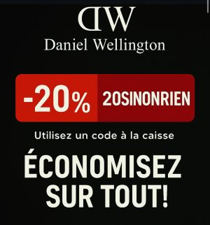 Daniel Wellington 20% code promo